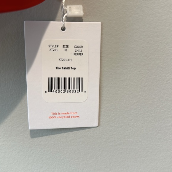 NWT Tahiti bikini Top in chili pepper M - Picture 6 of 9